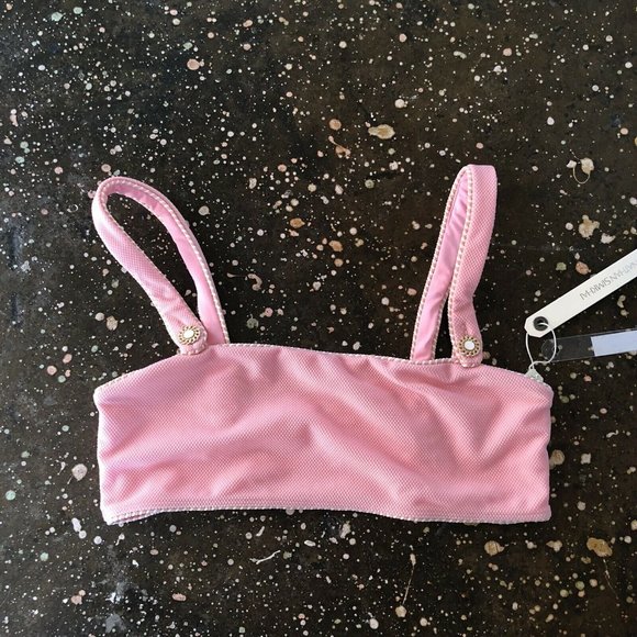 JONATHAN SIMKHAI Piped Luxe Strap Bikini Top M - Picture 2 of 8